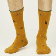 Thought Bio-Katoenen Sokken - Galactic Amber Yellow Comfortabele sokken van bio-katoen